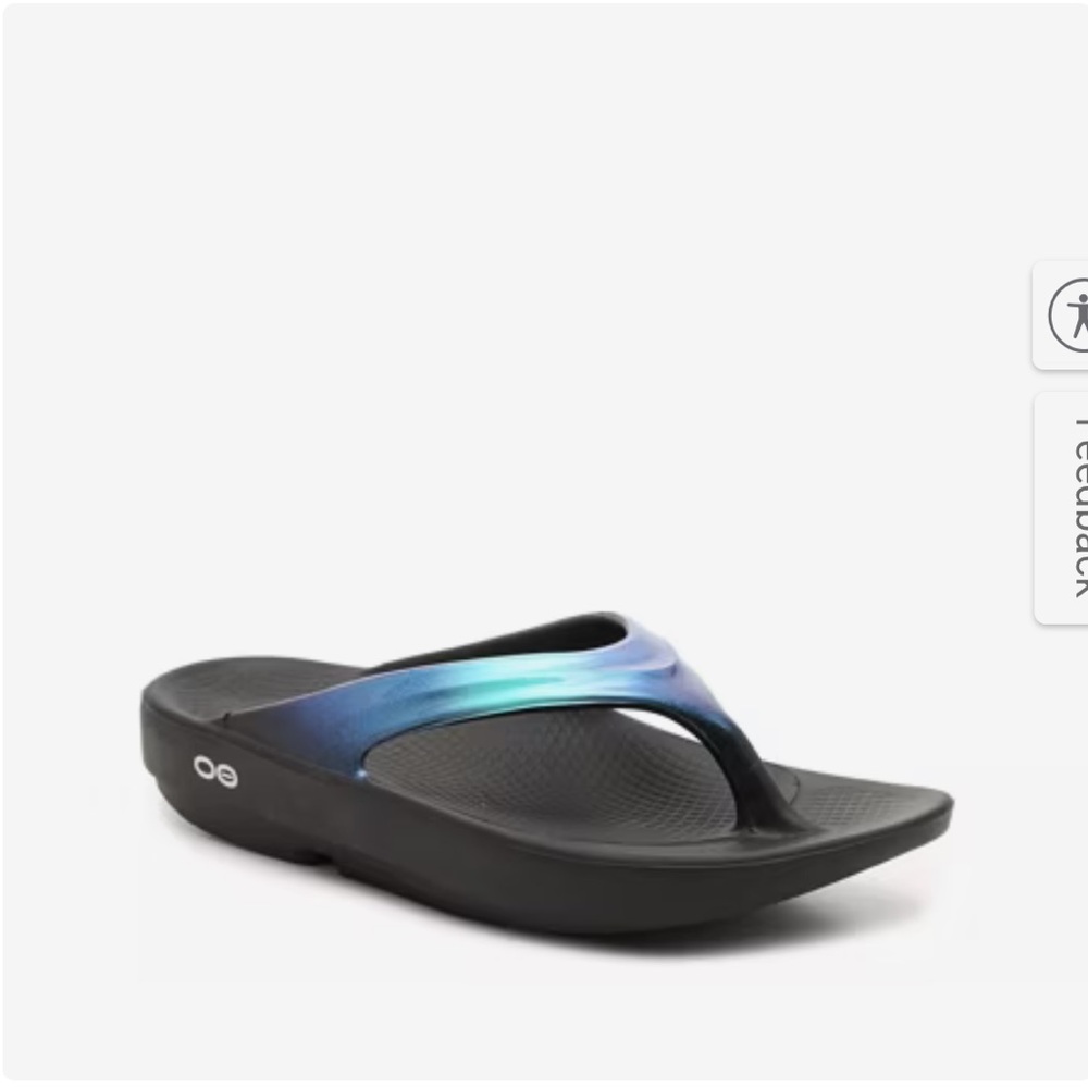 OOFOS OOlala Luxe Flip Flop - Women Size 9 - EU40 NWT in Atlantis